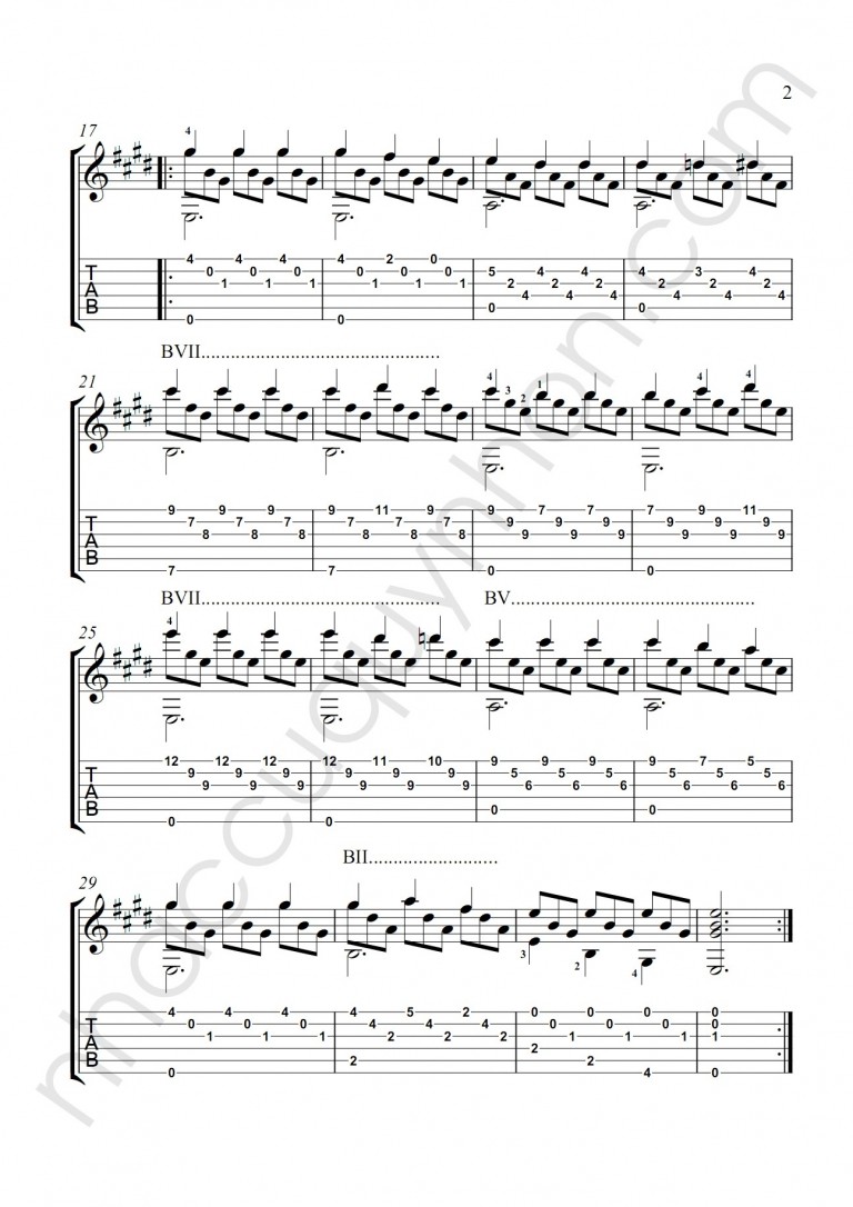 Sheet nhạc Romance Guitar - Shop Guitar Quy Nhơn